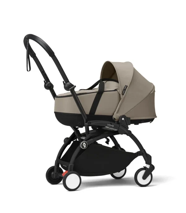 YOYO3_NewbornShell_Taupe_BlackFrame_3-4_0481-A29 Poussette YOYO³ Nacelle